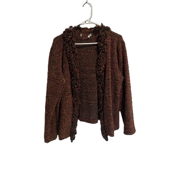 Source Unknown Jackets & Blazers - Multi Color Open Front Fringe Sweater Jacket Size L No Tags